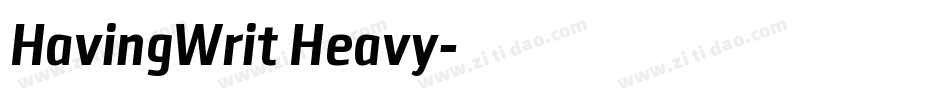 HavingWrit Heavy字体转换